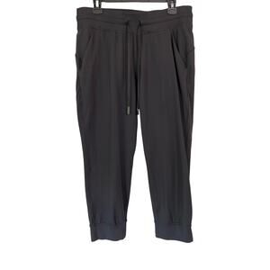 Lululemon Ready to Rulu Jogger Crop Black Size 12 Soft Brushed Drawstring Pants